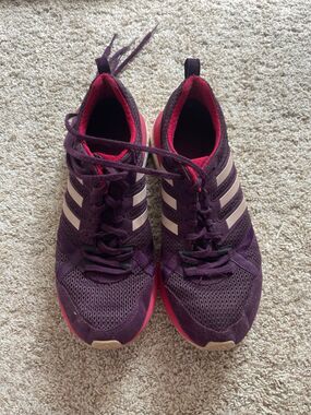 Adidas Adizero Tempo Women's Athletic Running Shoes Purple SZ 8 US/6.5 UK